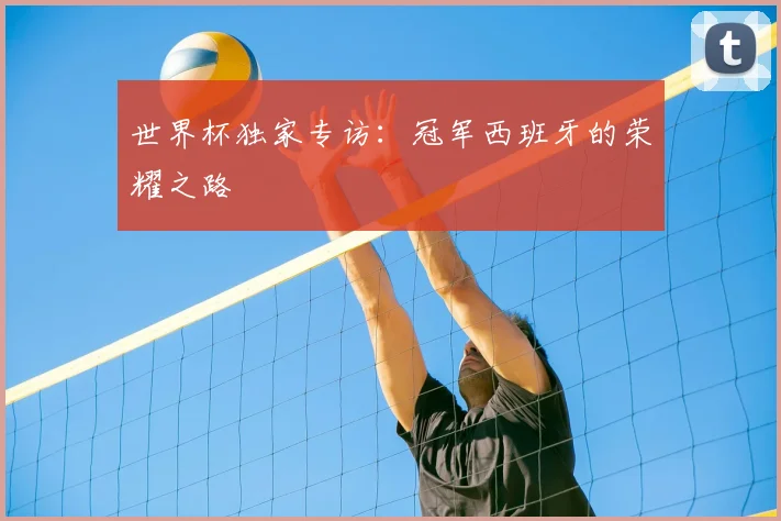 世界杯独家专访：冠军西班牙的荣耀之路
